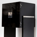 60s Piano lacquered cabinet art deco style