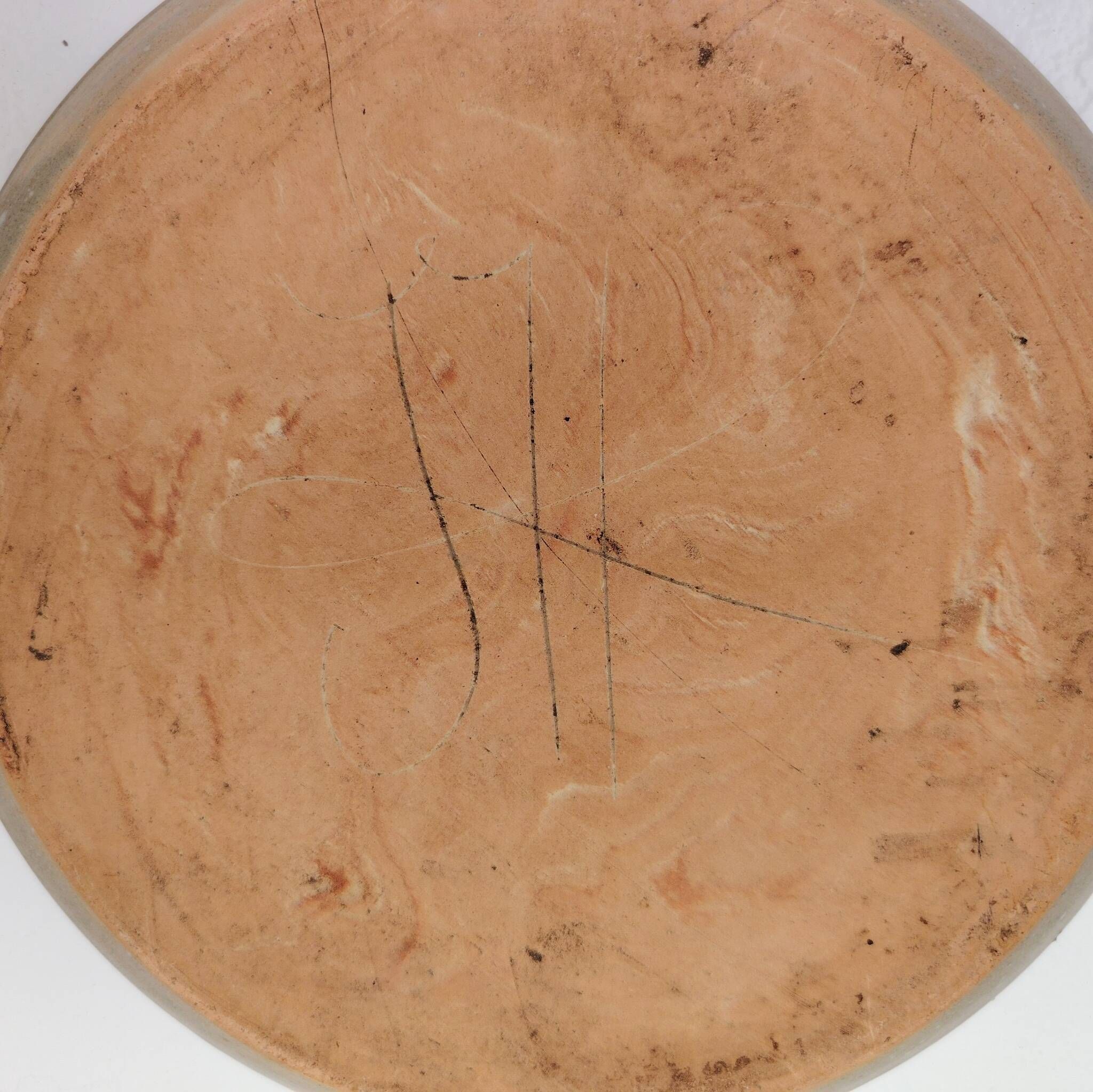 Ceramic plate with a bird, signed, vintage
