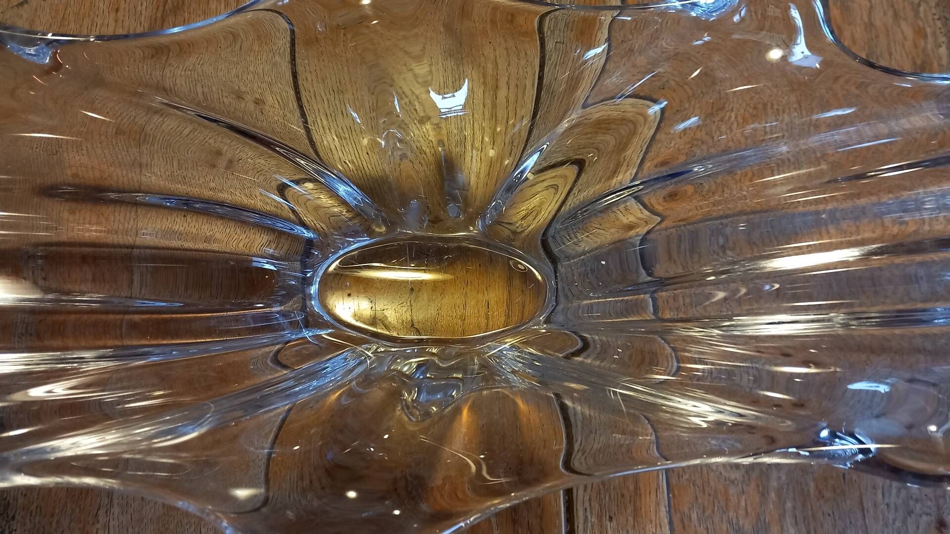 Large 62cm crystal centrepiece from Vannes – 1960s