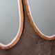 Pair of oval mirrors 1900 gilded stucco