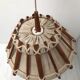 Hanging lamp in linen wood and wool