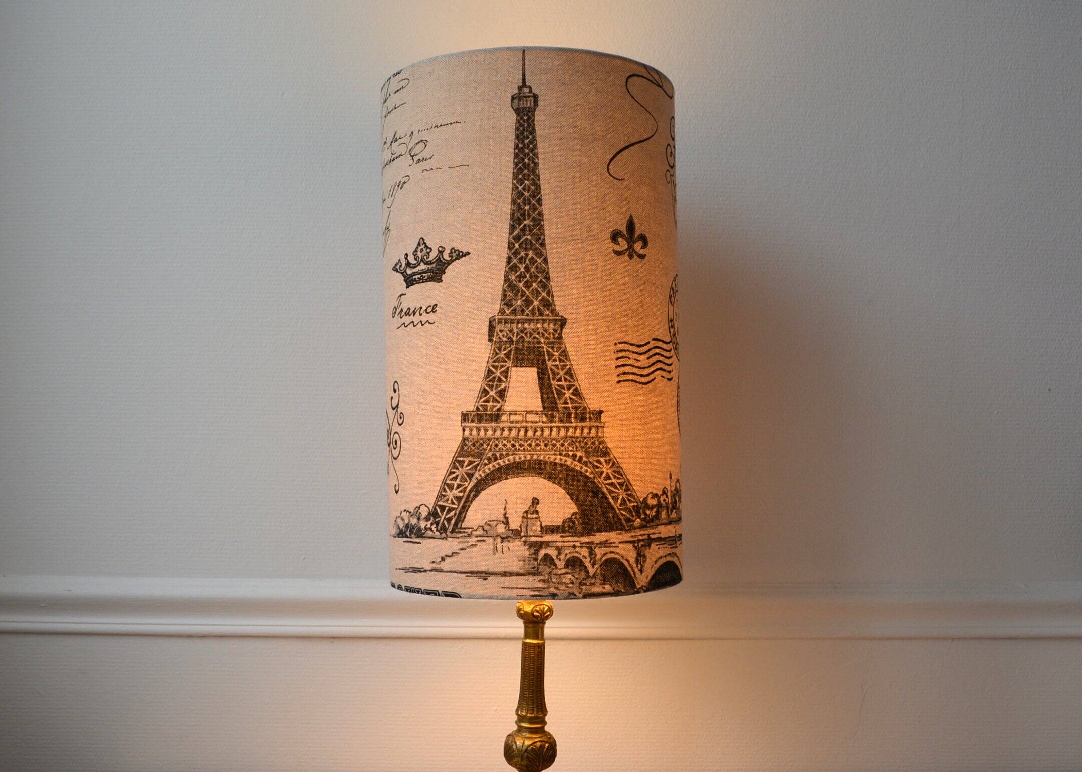Lampshade with Eiffel Tower motif, Paris