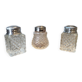 3 small salt shakers