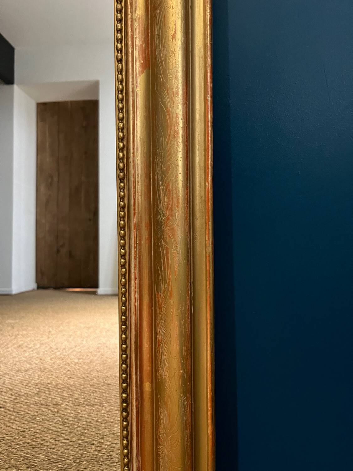 Louis-Philippe beaded mirror 125.5cm/83cm