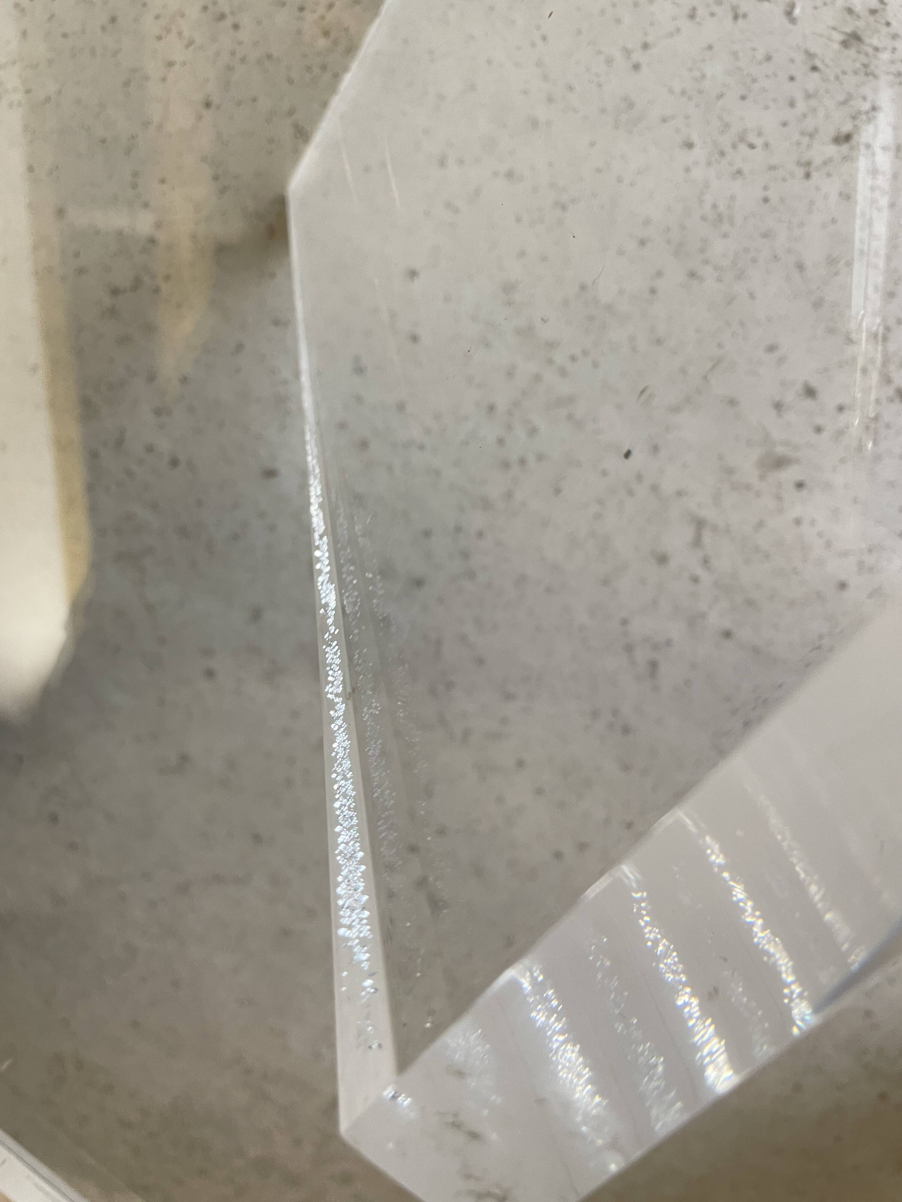 1970s plexiglass coffee table