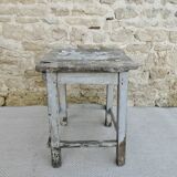 Wooden workshop stool, original color