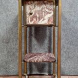 Meuble d'apparat en marbre et laiton doré circa 1880-1900