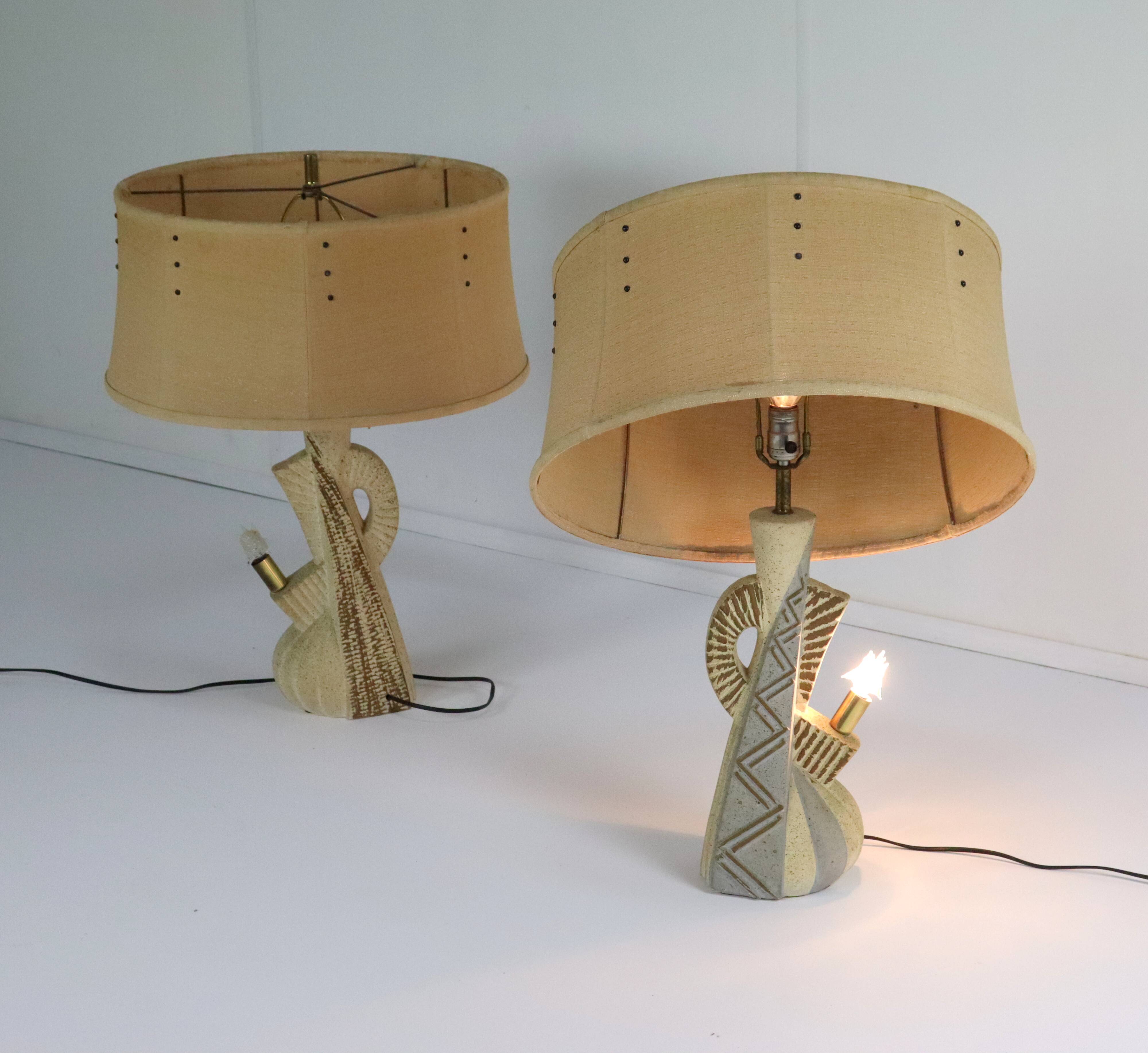 Set van 2 Amerikaanse vintage  tafellampen