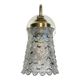 Old brass swan neck wall light and transparent glass tulip vintage decoration