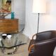 Glass and chrome coffee table by Roger Spunger for Dunbar, 1960s, USA