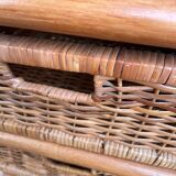 Vintage rattan chest of drawers