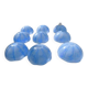 Set of 9 vintage blue opaline glass pendants