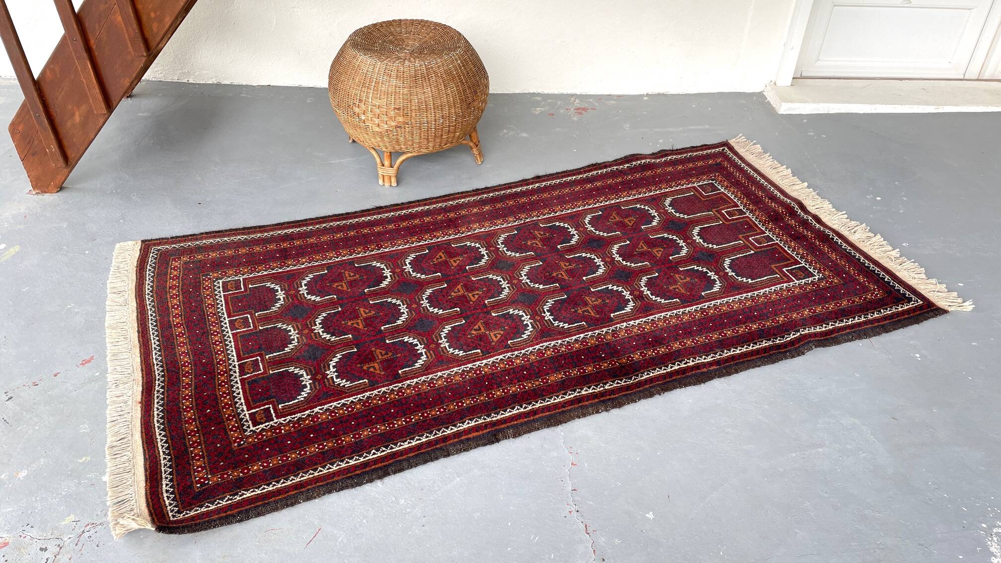 Tapis artisanal vintage - 102cm x 204cm