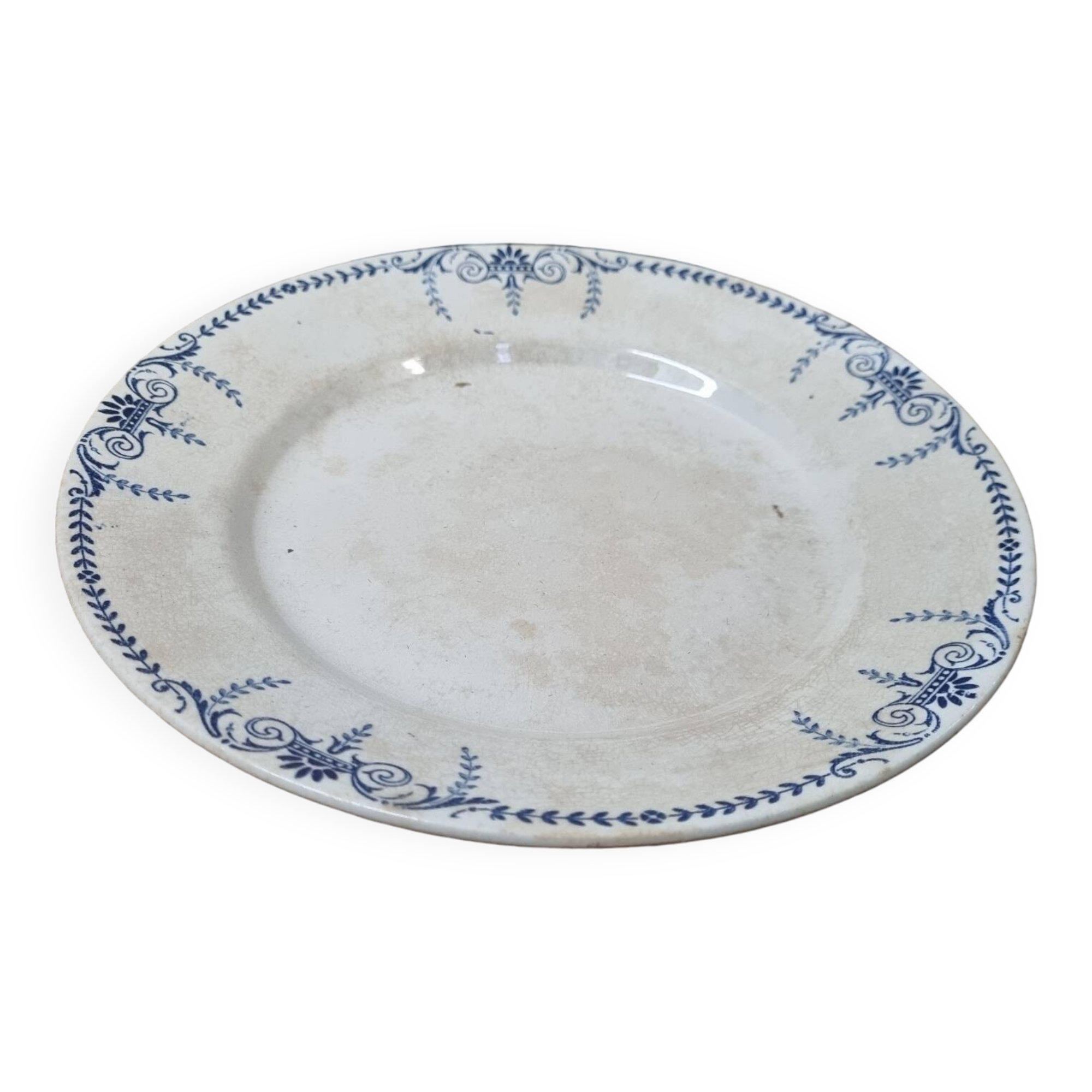 Lunéville earthenware piedouche plate 1930