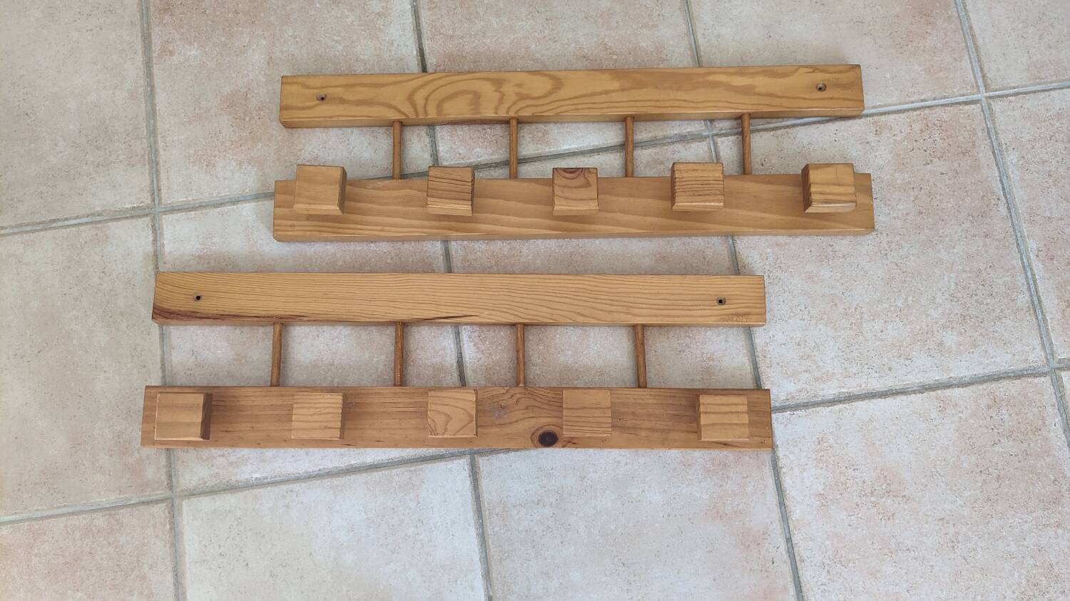 Pair of vintage coat hooks from the 70s and 80s