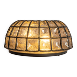 Ceiling lights in iron and clear glass by Limburg, Germany, 1960s.