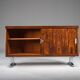 Mid-century wood veneer sideboard with chrome legs, 1960s