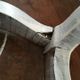 Former foot, skated in white wooden rest