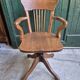 Fauteuil de bureau americain en chene reglable 1950