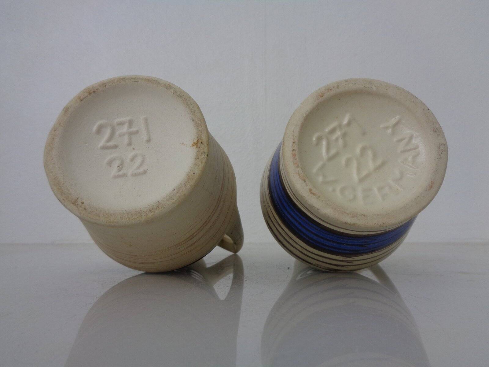 Ceramic vases by Heinz Siery for Scheurich, 1958, set of 2.