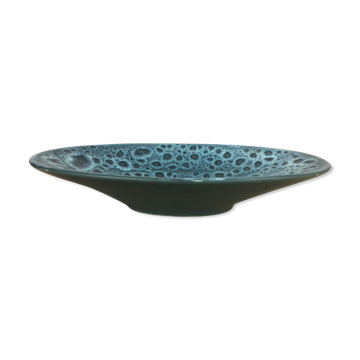 Empty vintage blue ceramic pocket