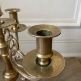Pair of old brass candlesticks