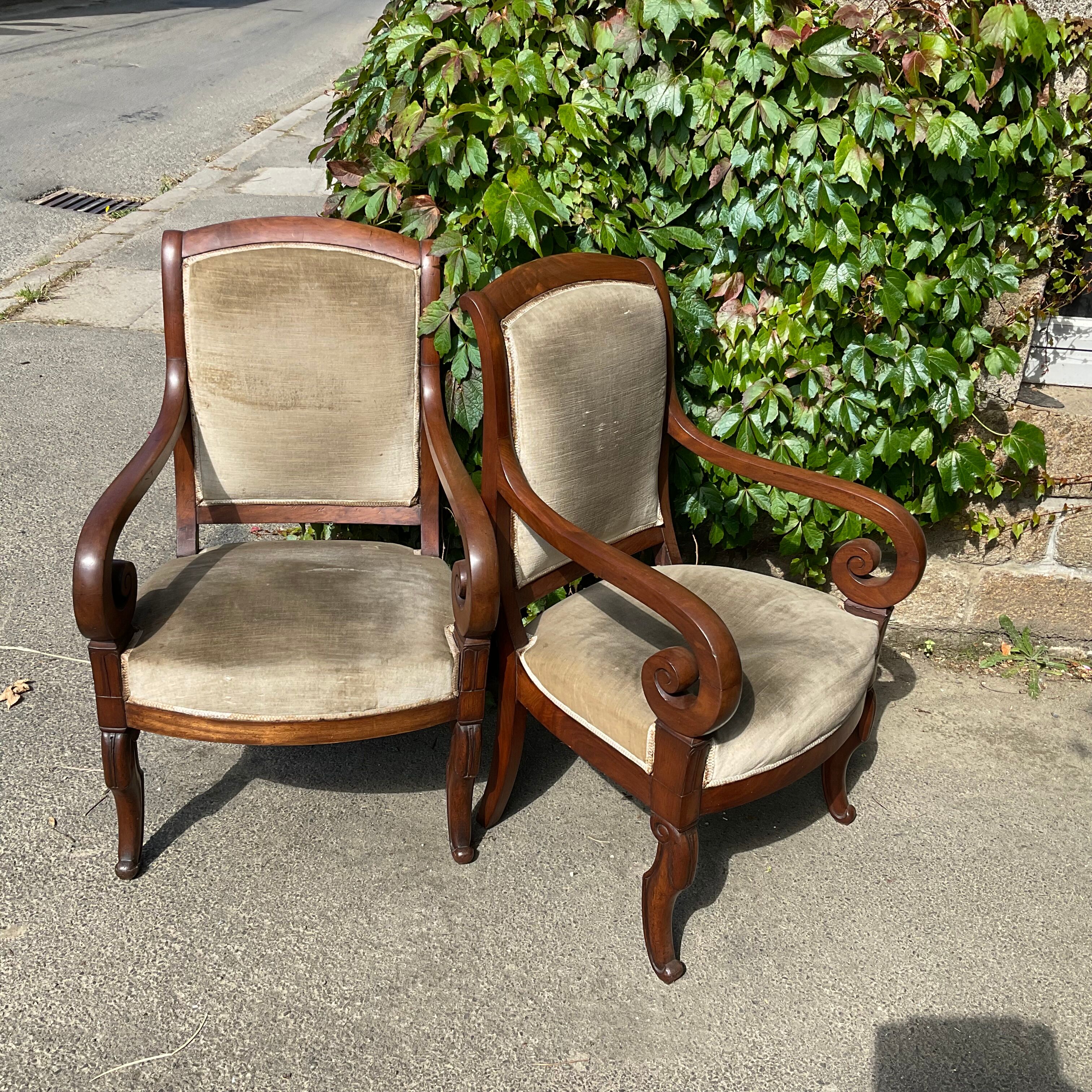 Pair of armchairs