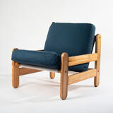 Sling chair in pine, canvas and shipskin, 1970s