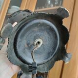 Beautiful old carved wooden lamp base