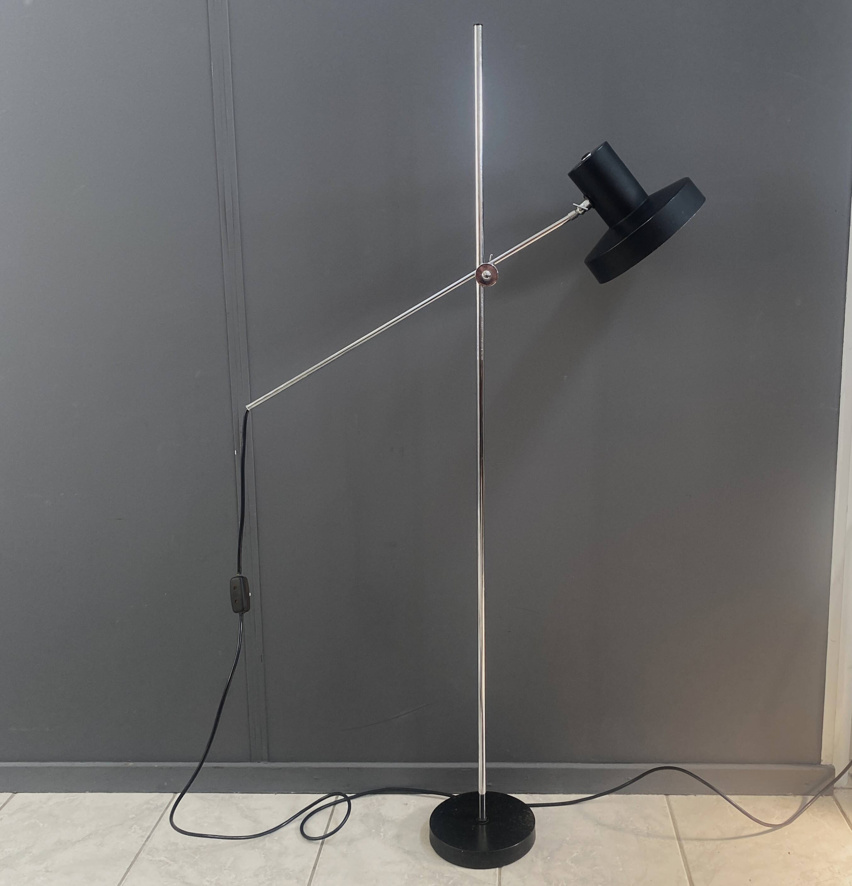 Metal floorlamp by J. Hoogervorst for Anvia Netherlands
