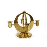 Mid-Century Scandinavian Brass Candlestick by Arthur Pe, Kolbäck, Sweden 1950-60