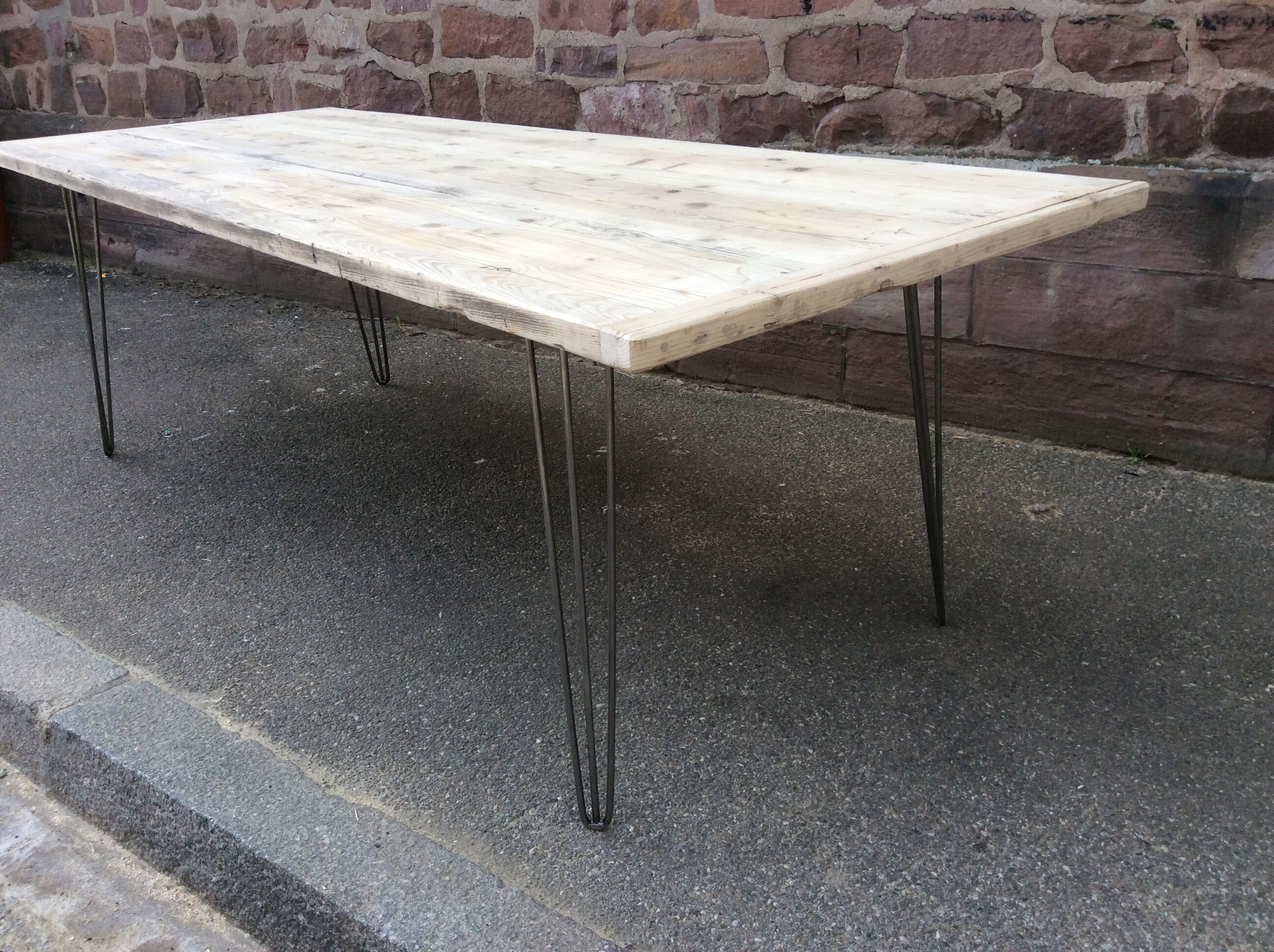Industrial dining table atelier hairpin legacies