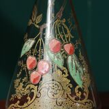 Liquor decanter - cherry decoration - art nouveau - Legras