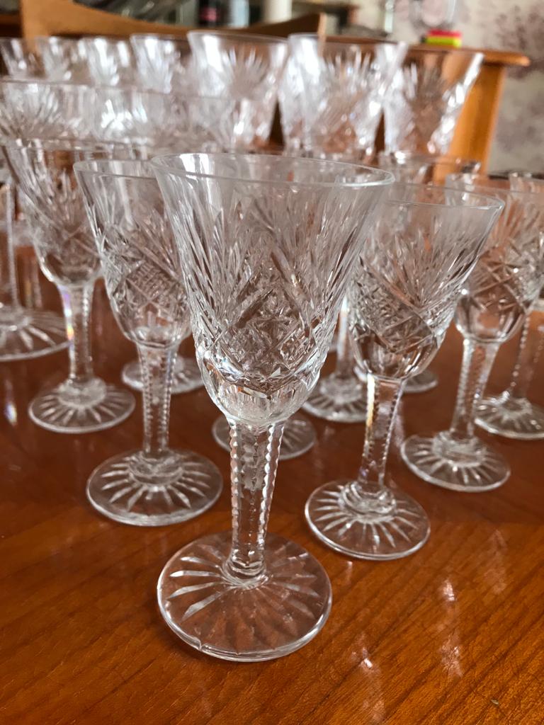 St Louis-style crystal water pitcher