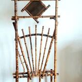 Art nouveau coat rack in tiger-print bamboo