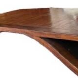 Table basse ethnique en bois massif, table vintage en teck massif