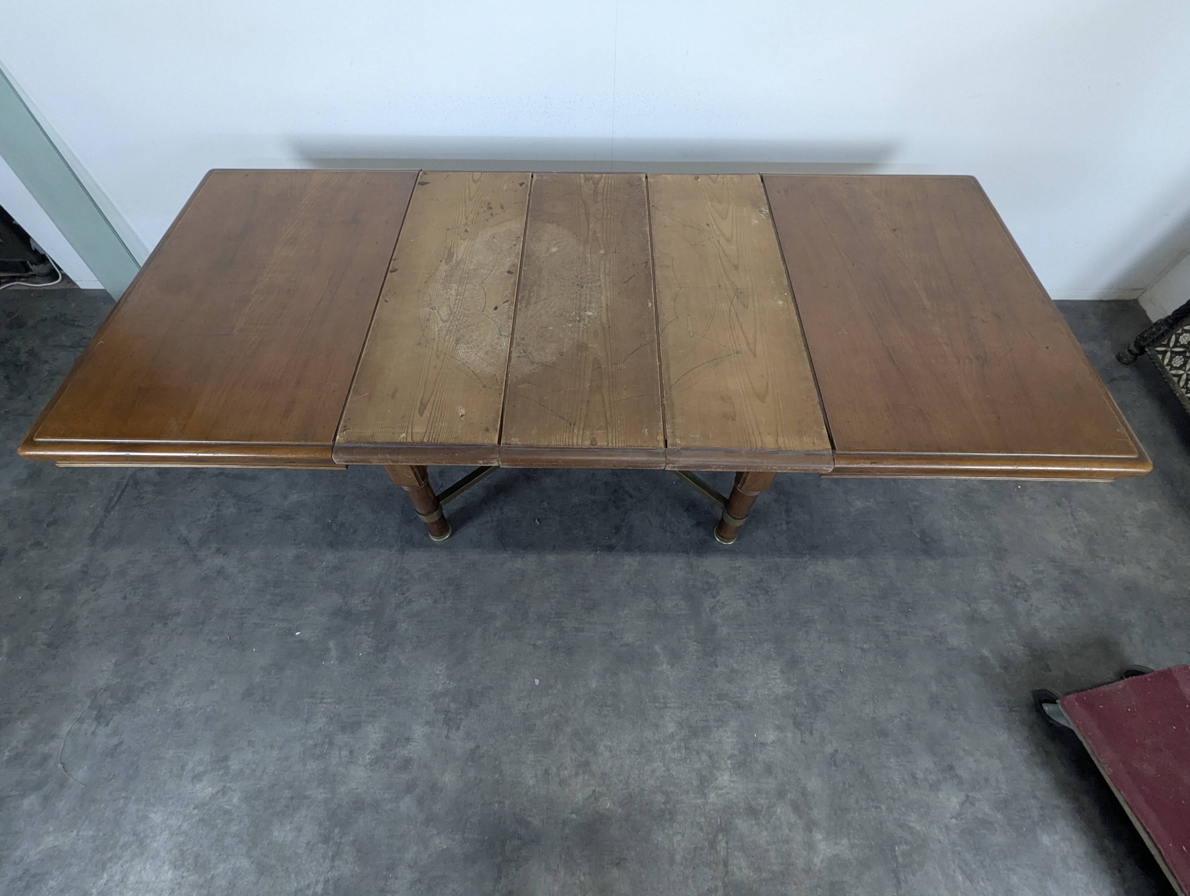 Table de salle à manger en acajou de style Art & Craft