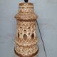 Large foot of openwork ceramic lamp ep 1960