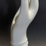 White porcelain soliflore ring holder Limoges France 20th century