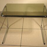 Coffee table glass and chrome 1970