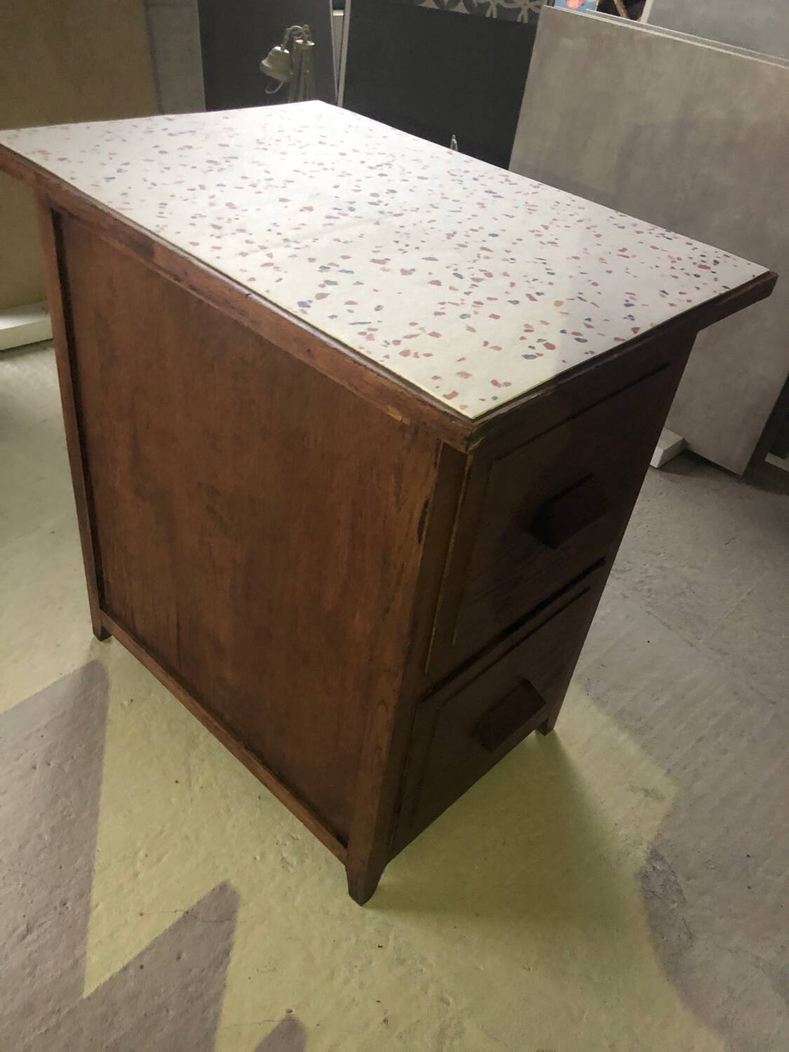 Restored old furniture / chest of drawers with 2 drawers