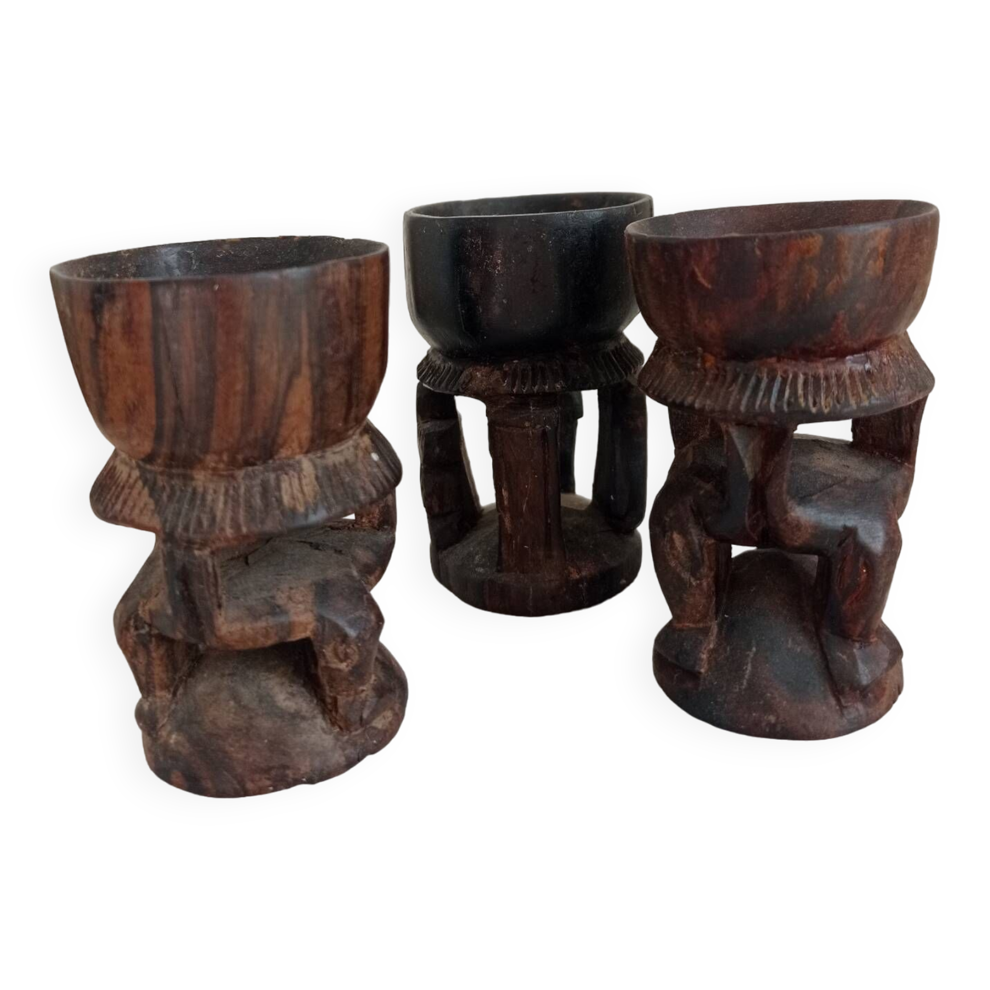 Artisanal wooden egg cups