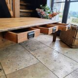 Solid oak coffee table