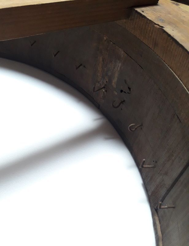 Bed sky, canopy in solid walnut XIX°