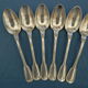 Set of 6 teaspoons in silver metal.