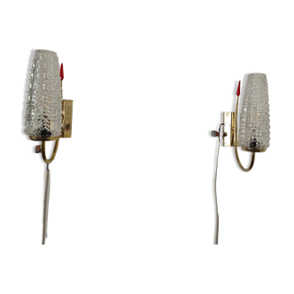 Pair of 50's wall lights from LUNEL