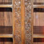 19th-century Anglo-Indian colonial hardwood library on a chest of drawers.