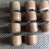 Series of 11 sandstone cups