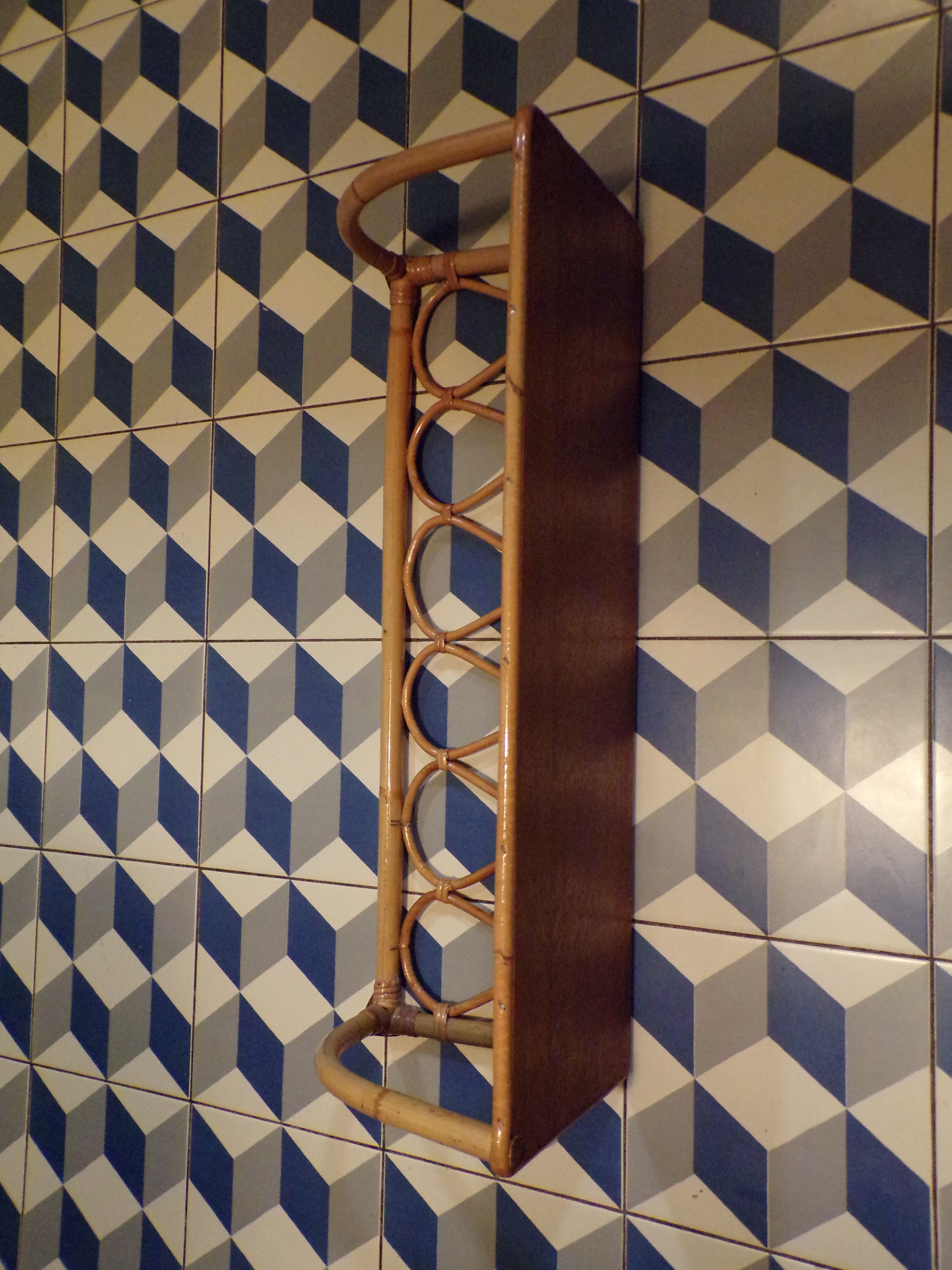 Vintage rattan shelf