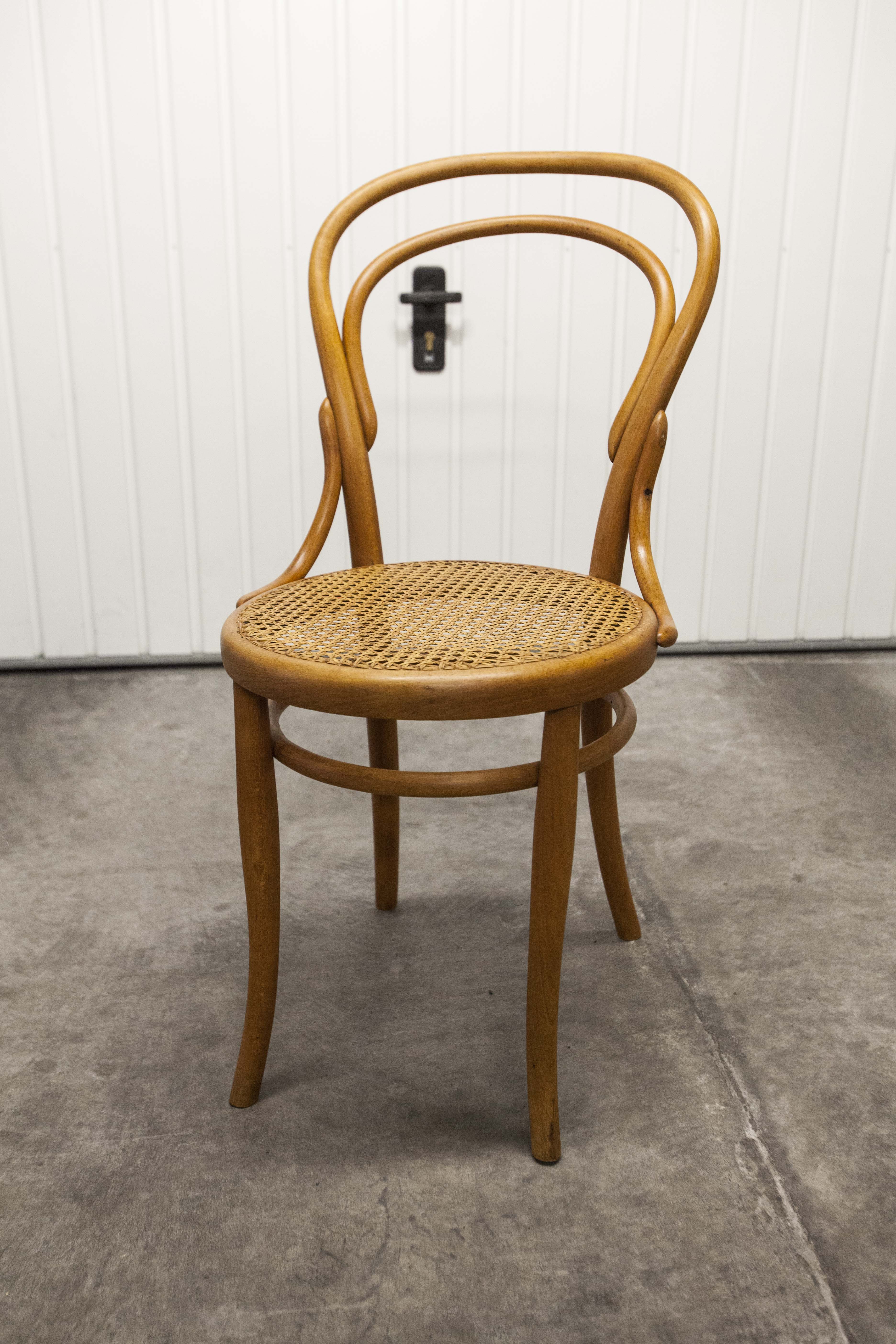 Honey coloured wicker Thonet Chair